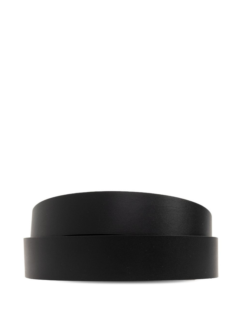 AMI Paris circular-buckle leather belt outlook