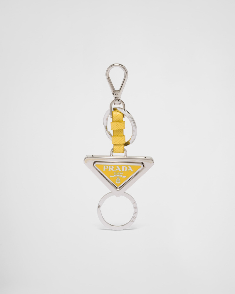 Dividable leather and metal keychain 1