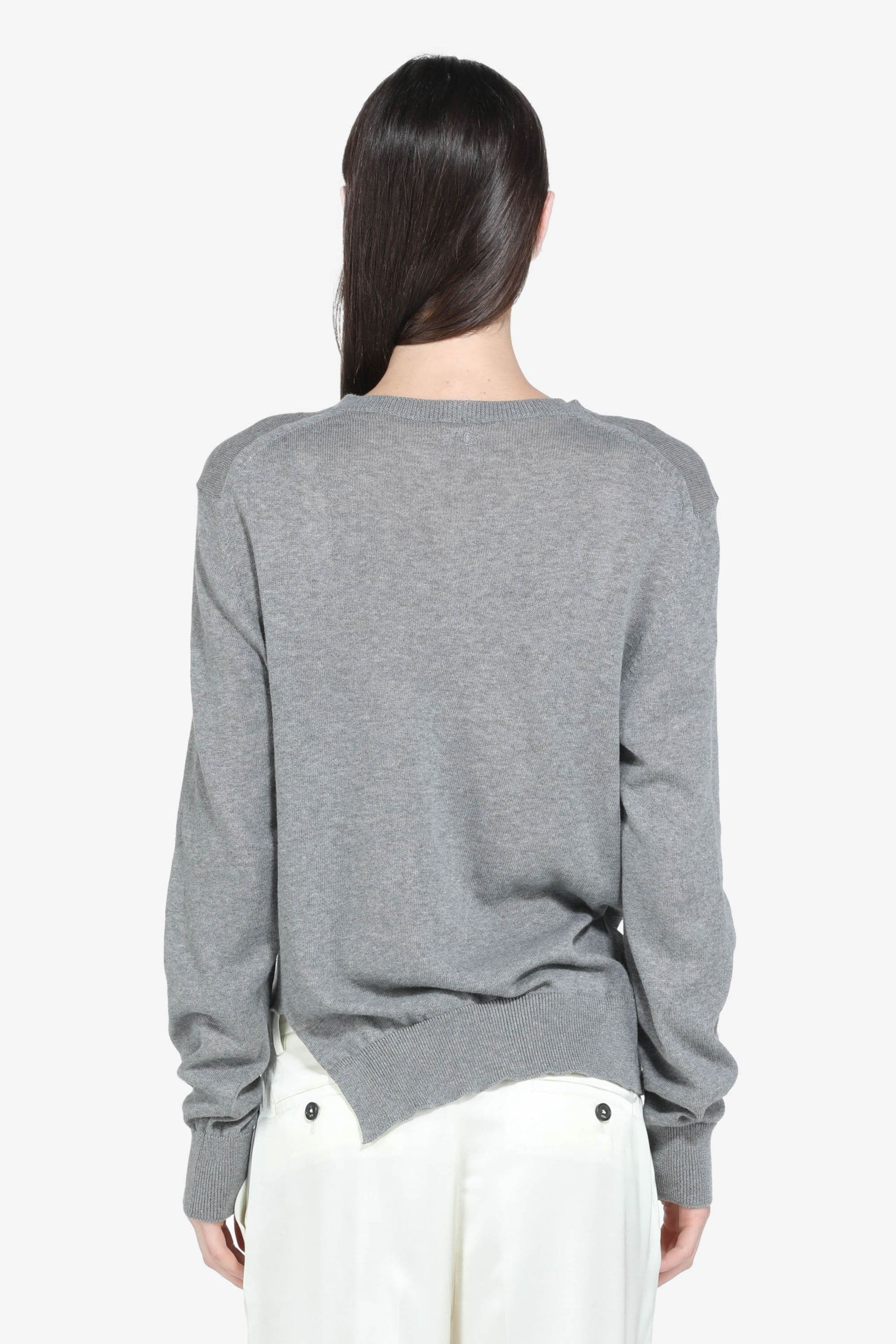 ASYMMETRIC COTTON SWEATER - 2