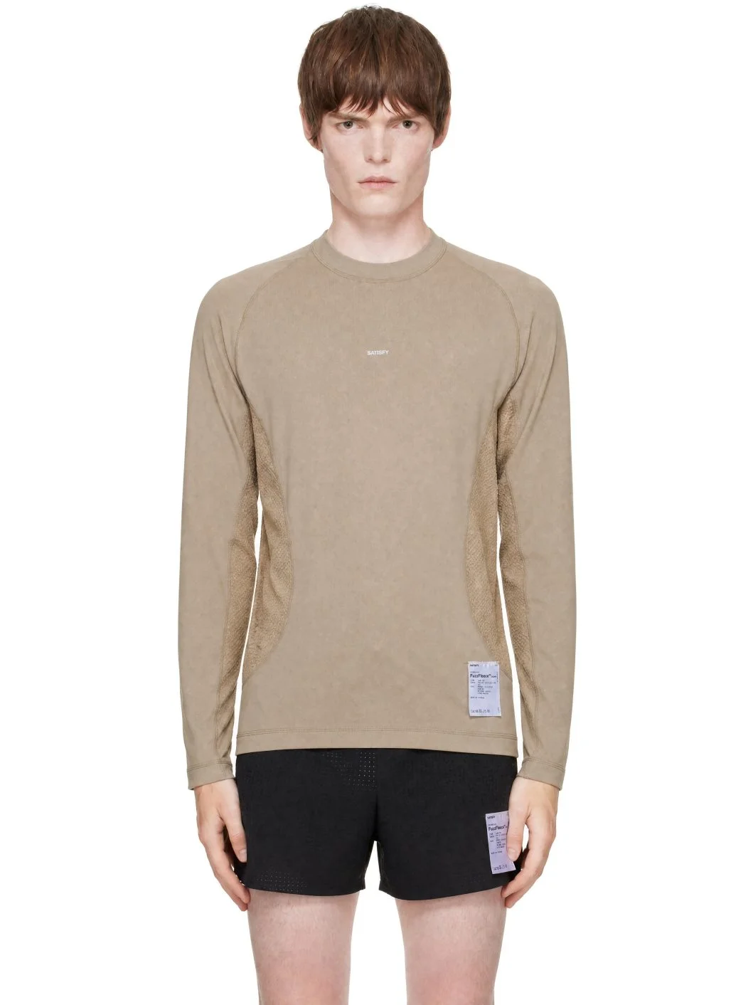 Beige FuzzFleece Octa Long T-shirt - 1