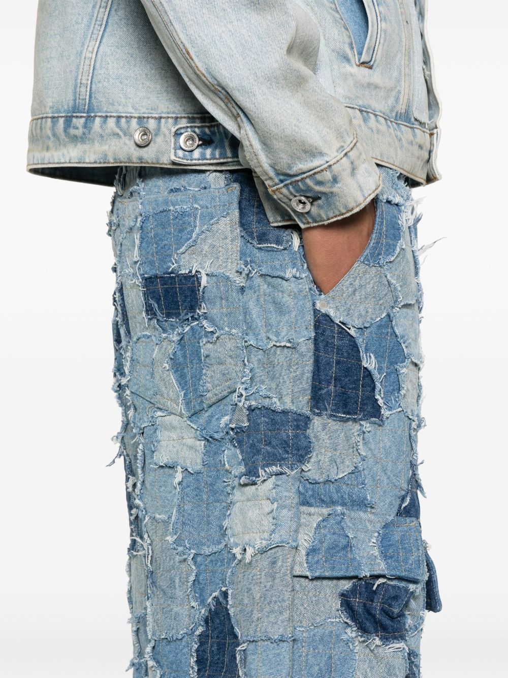 Boro denim cargo shorts - 5
