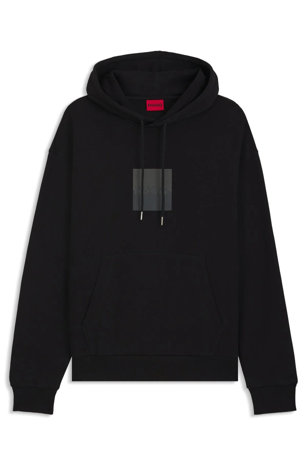 RELAXED-FIT HOODIE IN COTTON TERRY WITH SPLIT LOGO - 1