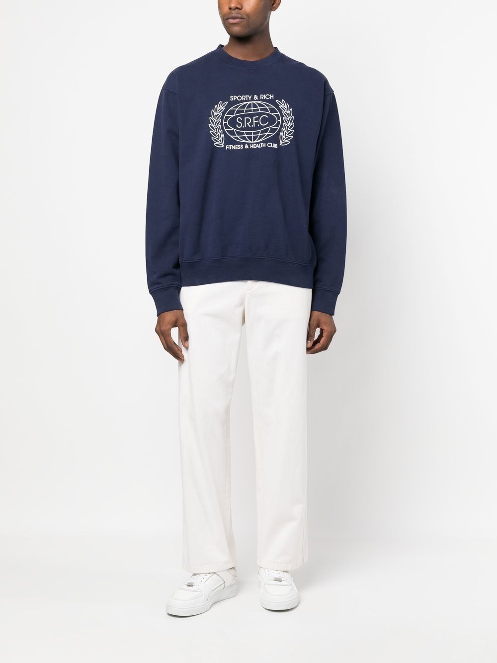 SRFC-print cotton sweatshirt - 2