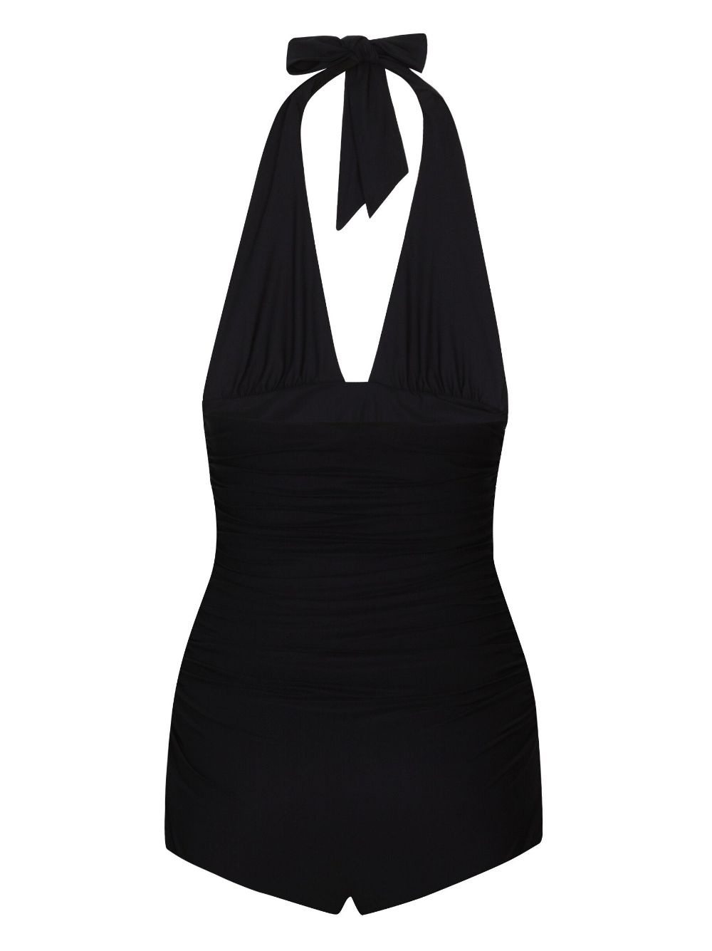 halterneck ruched bodysuit - 2