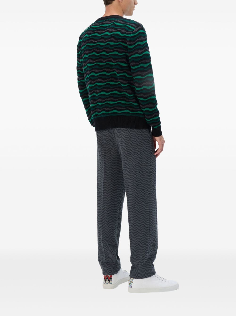 wave-pattern cardigan - 3