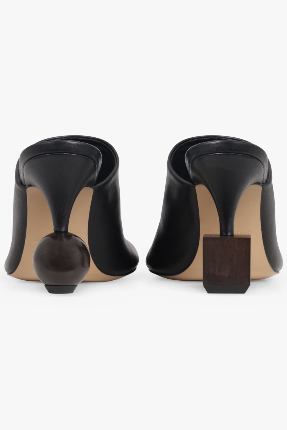 LES MULES BISOU CLOSED TOE 90MM CIRCLE/SQUARE HEEL | BLACK - 4