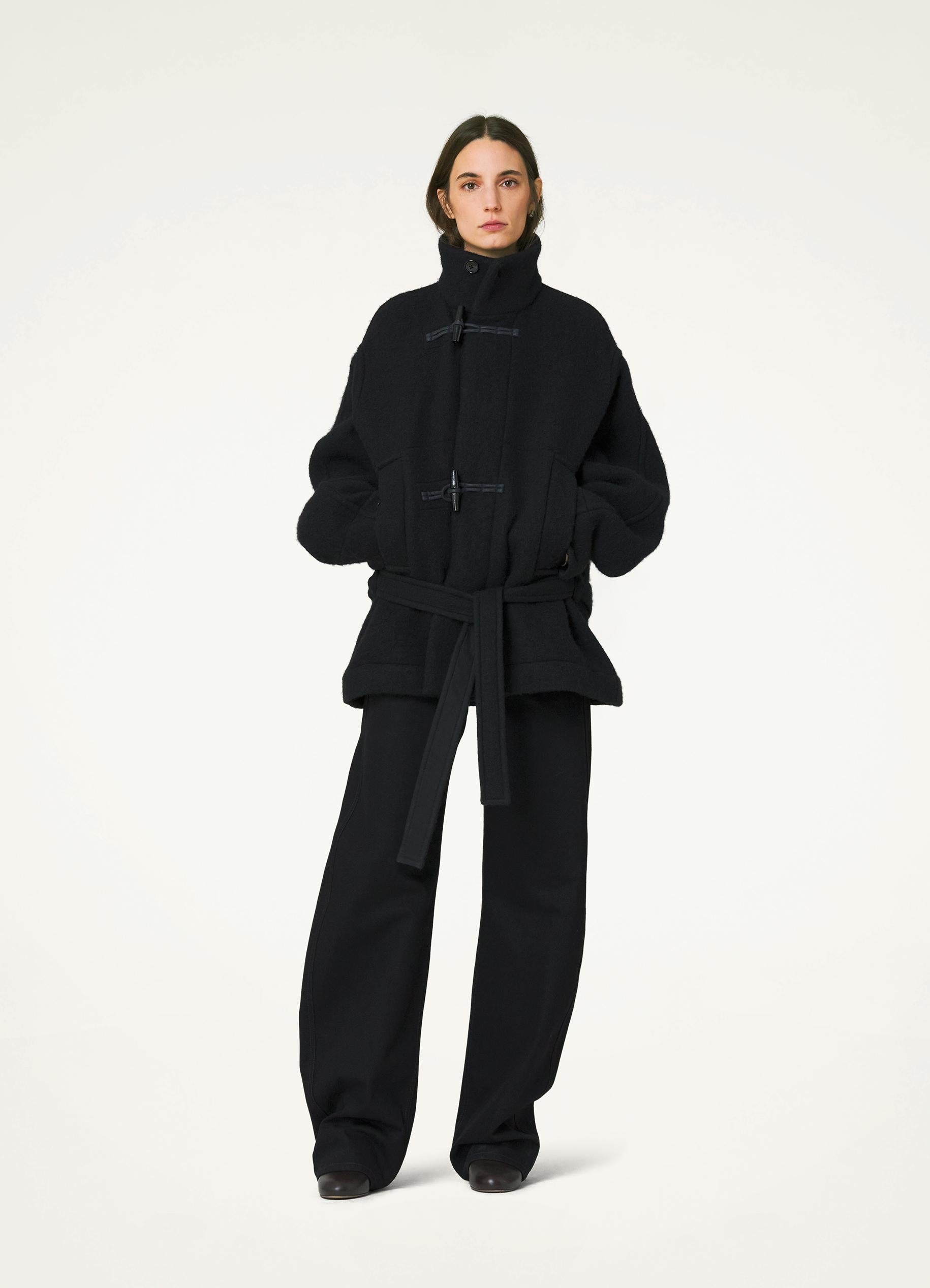 SHORT BATHROBE DUFFLE COAT - 5