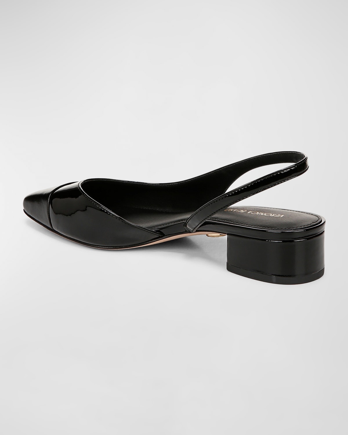 Cecile Mixed Leather Slingback Flats - 3