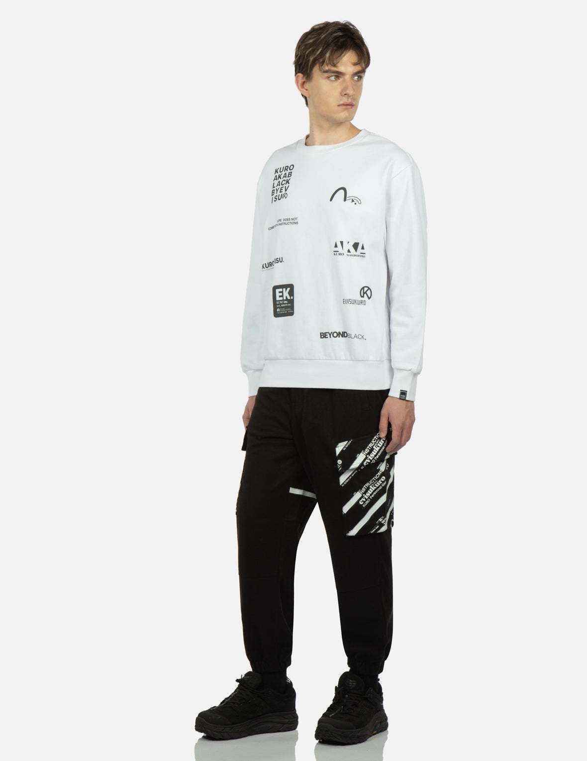 Logo Printed Pannels Cargo Pants - 4