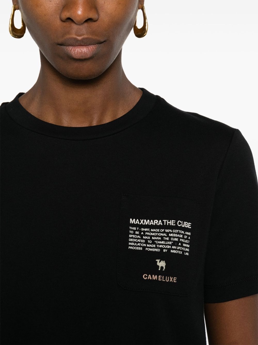 Sax logo-embroidered cotton T-shirt - 5