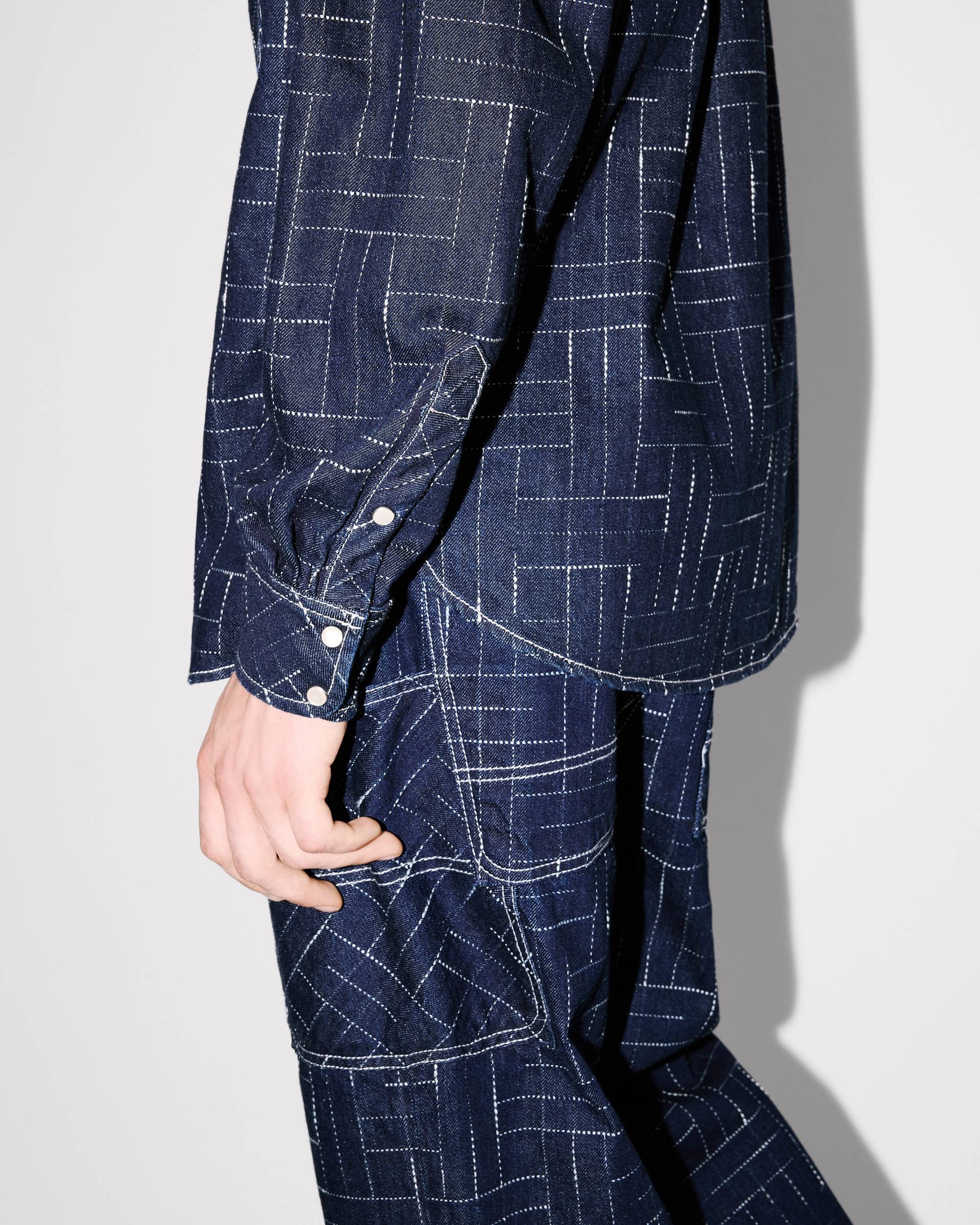 'KENZO Weave' shirt in japanese denim - 7
