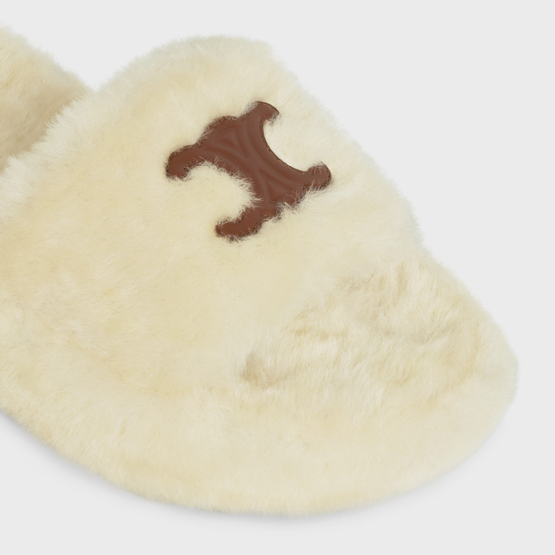 CELINE FUR SLIDES in Shearling 4