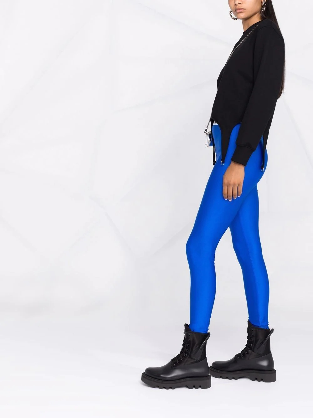 logo-waistband skinny leggings - 6