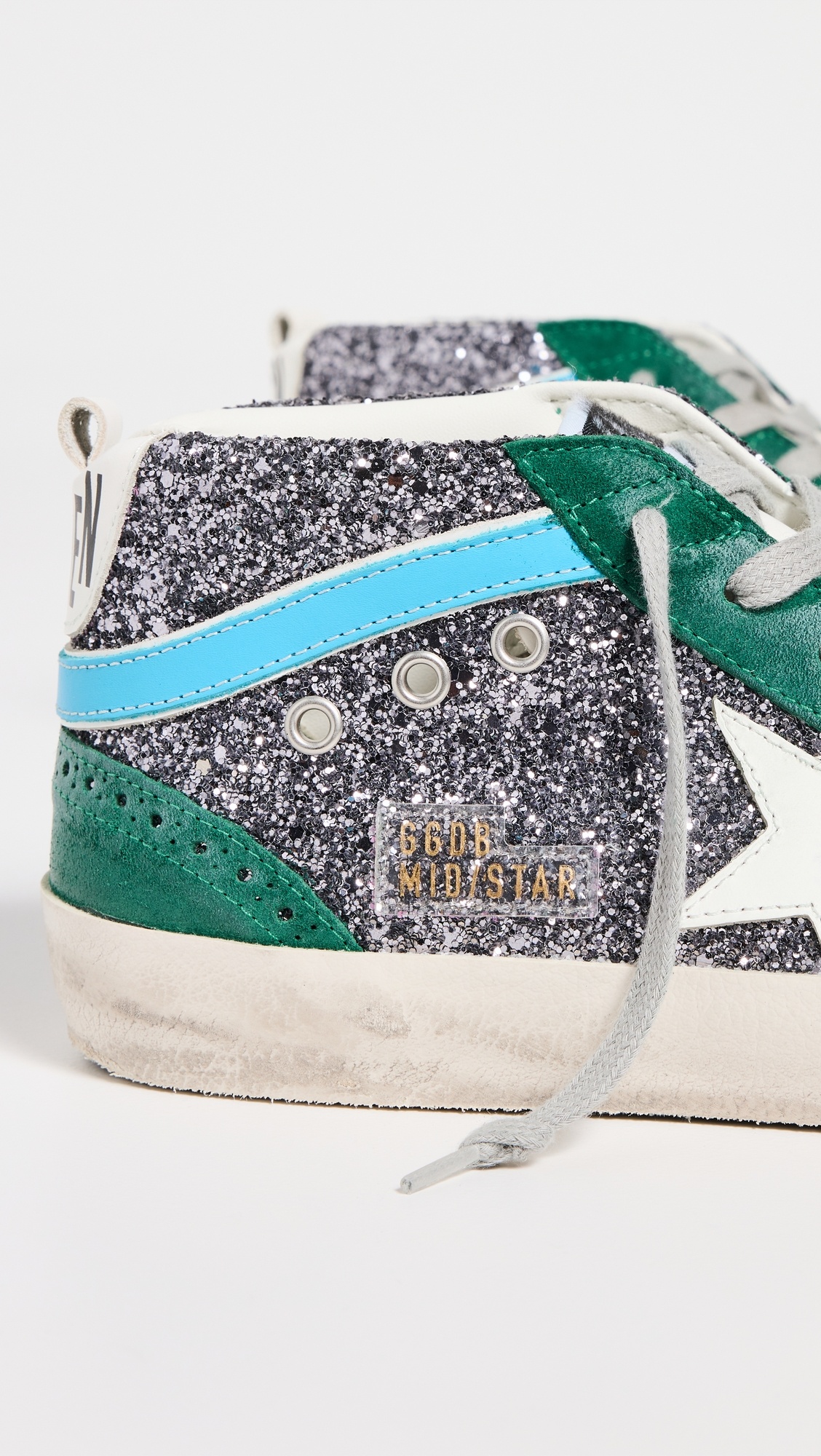 Mid Star Glitter Upper Suede Wave Sneakers - 5