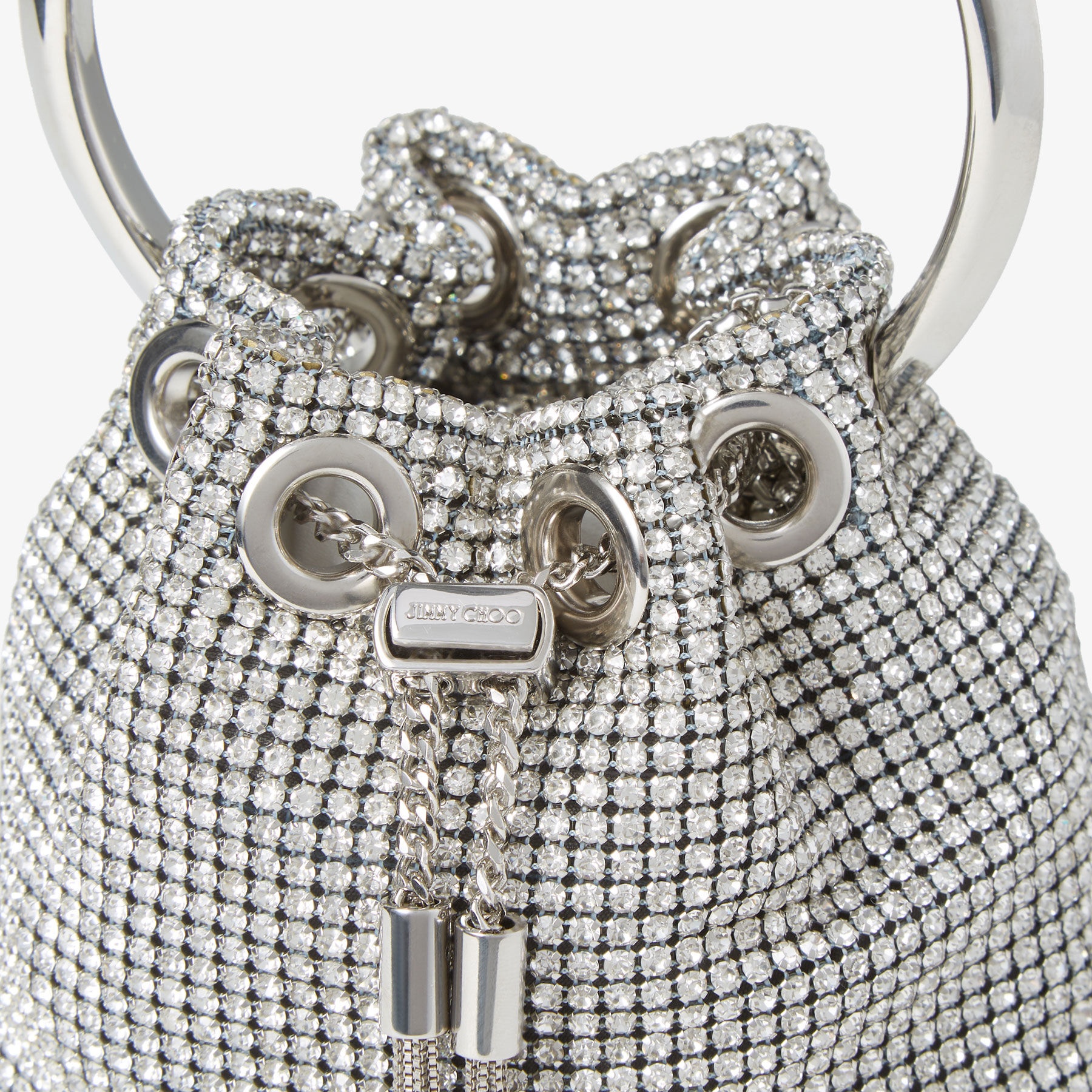 Micro Bon Bon
Silver Crystal Mesh Bag with Crystal Handle - 3