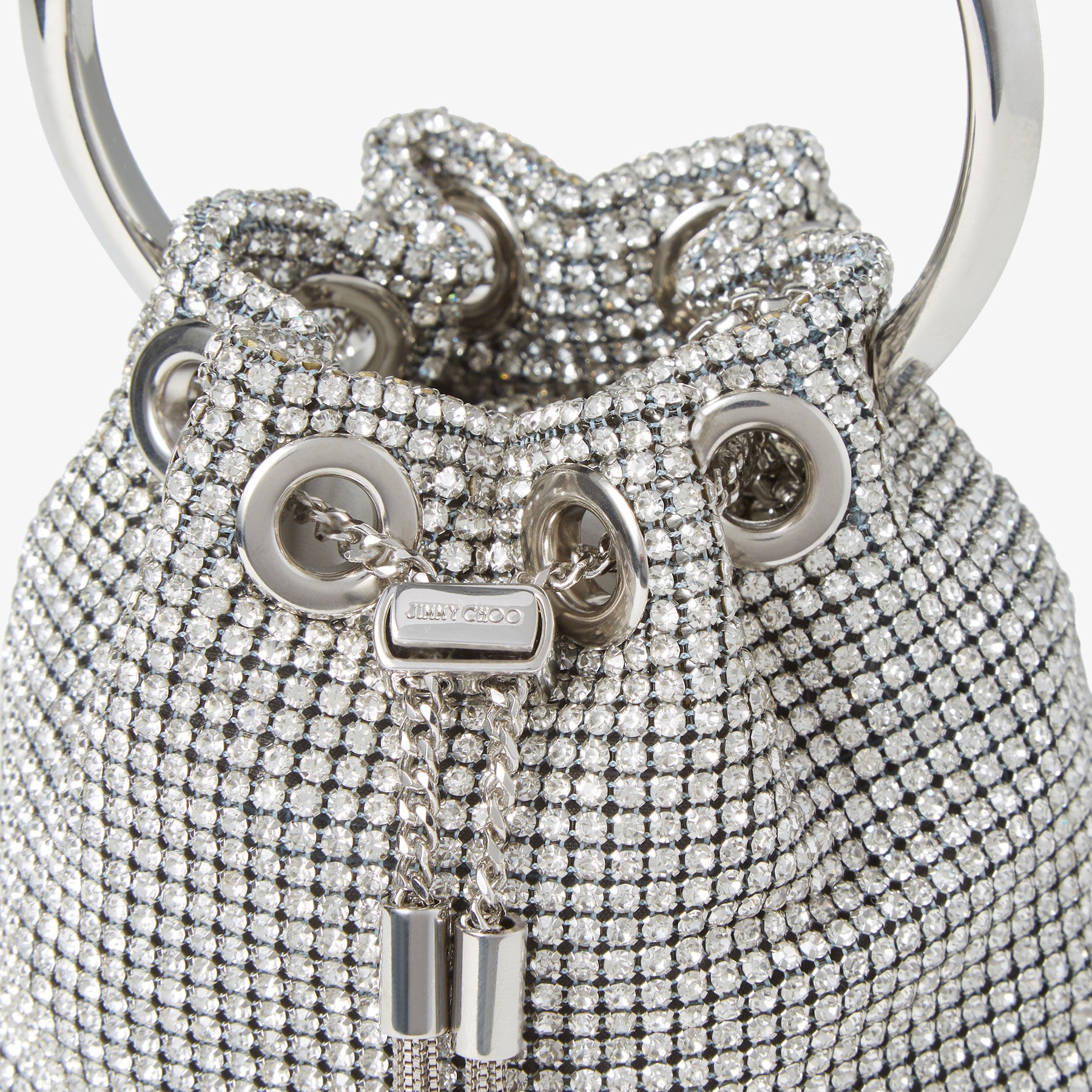 Micro Bon Bon
Silver Crystal Mesh Bag with Crystal Handle - 4