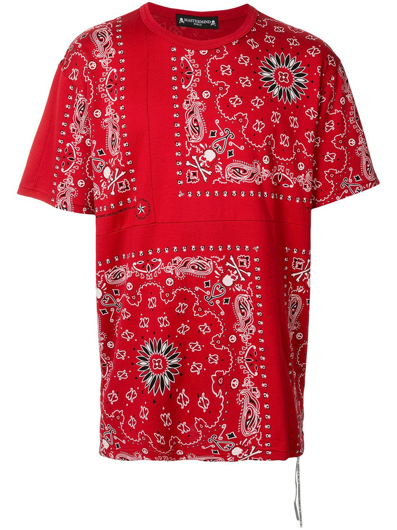 crew neck bandana print T-shirt 1