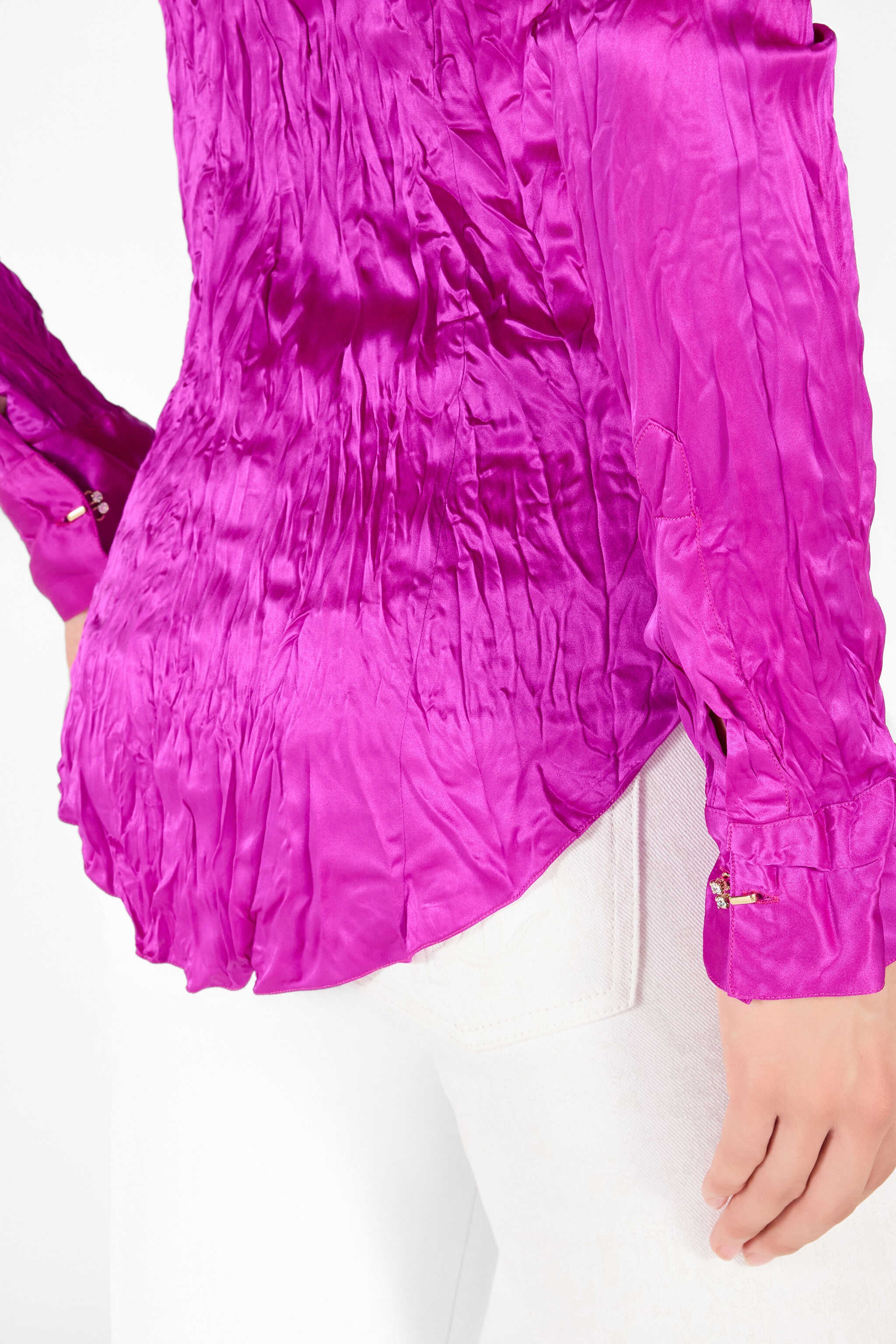 Solid Color Structured Shirt - 7