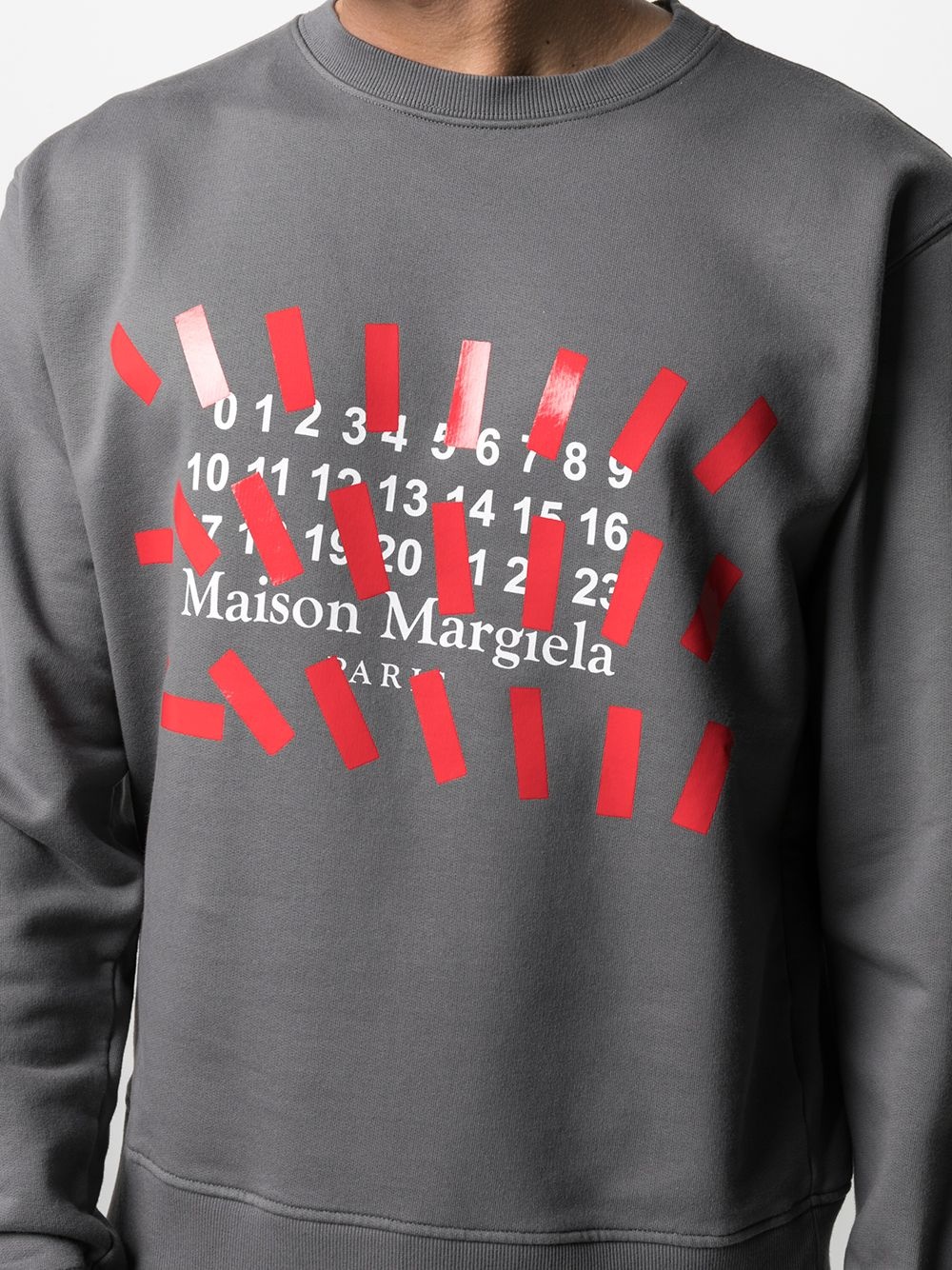 number-print logo sweatshirt - 5