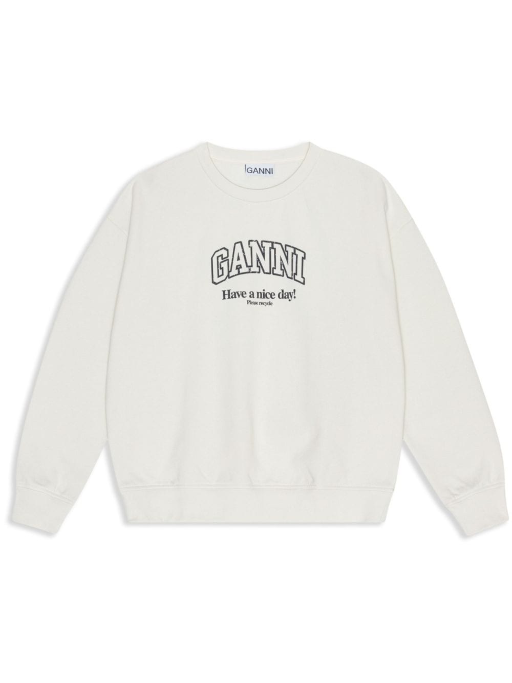 logo-print cotton sweatshirt - 1