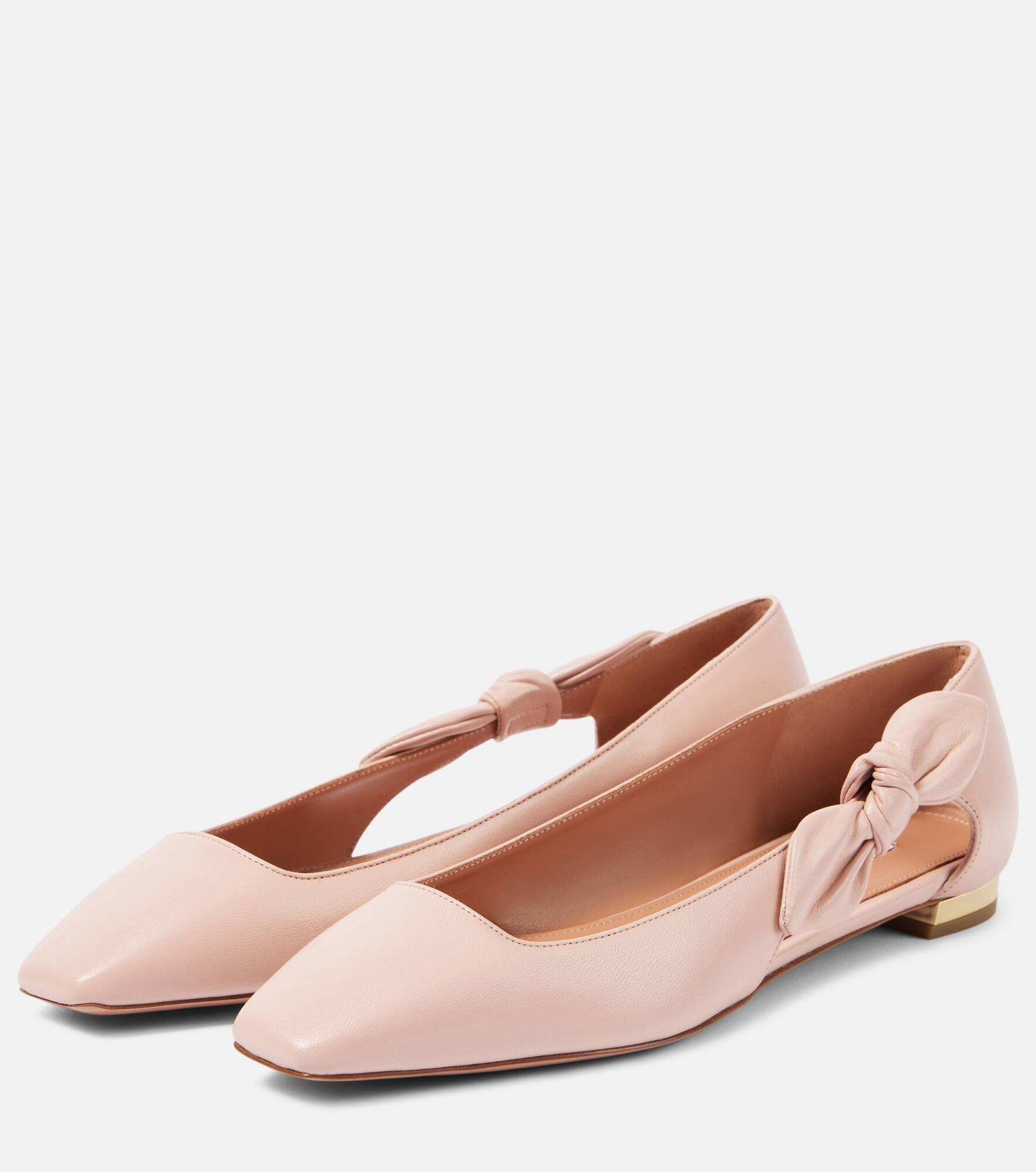 Very Bow Tie leather ballet flats - 4