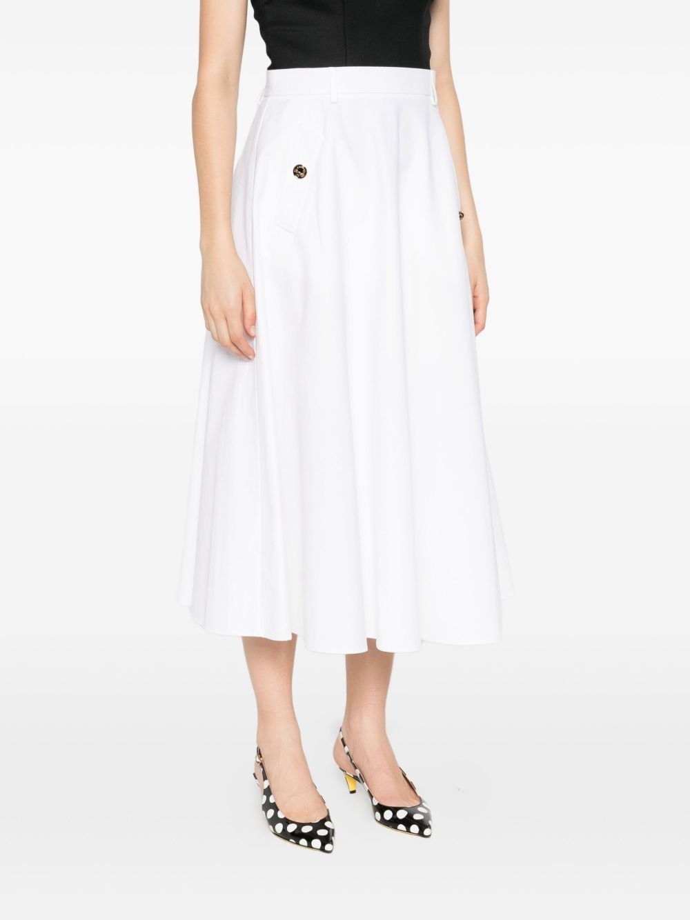 chain-detail midi skirt - 3