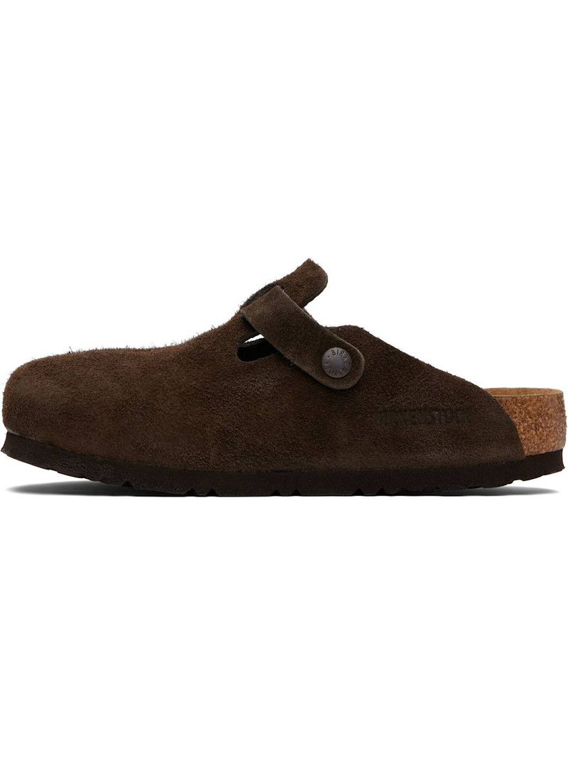 BIRKENSTOCK Brown Regular Boston Soft Footbed Slip-on Loafers outlook