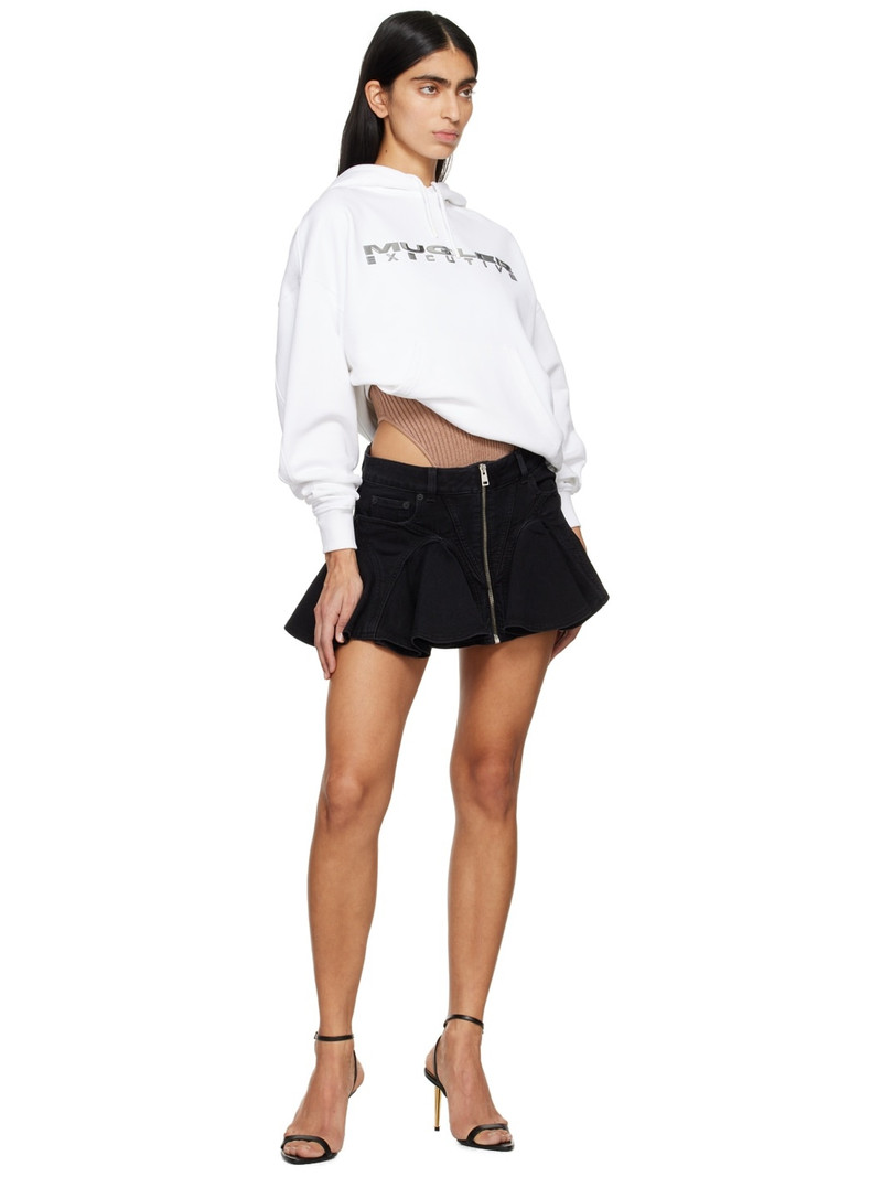 MUGLER White Executive Hoodie outlook