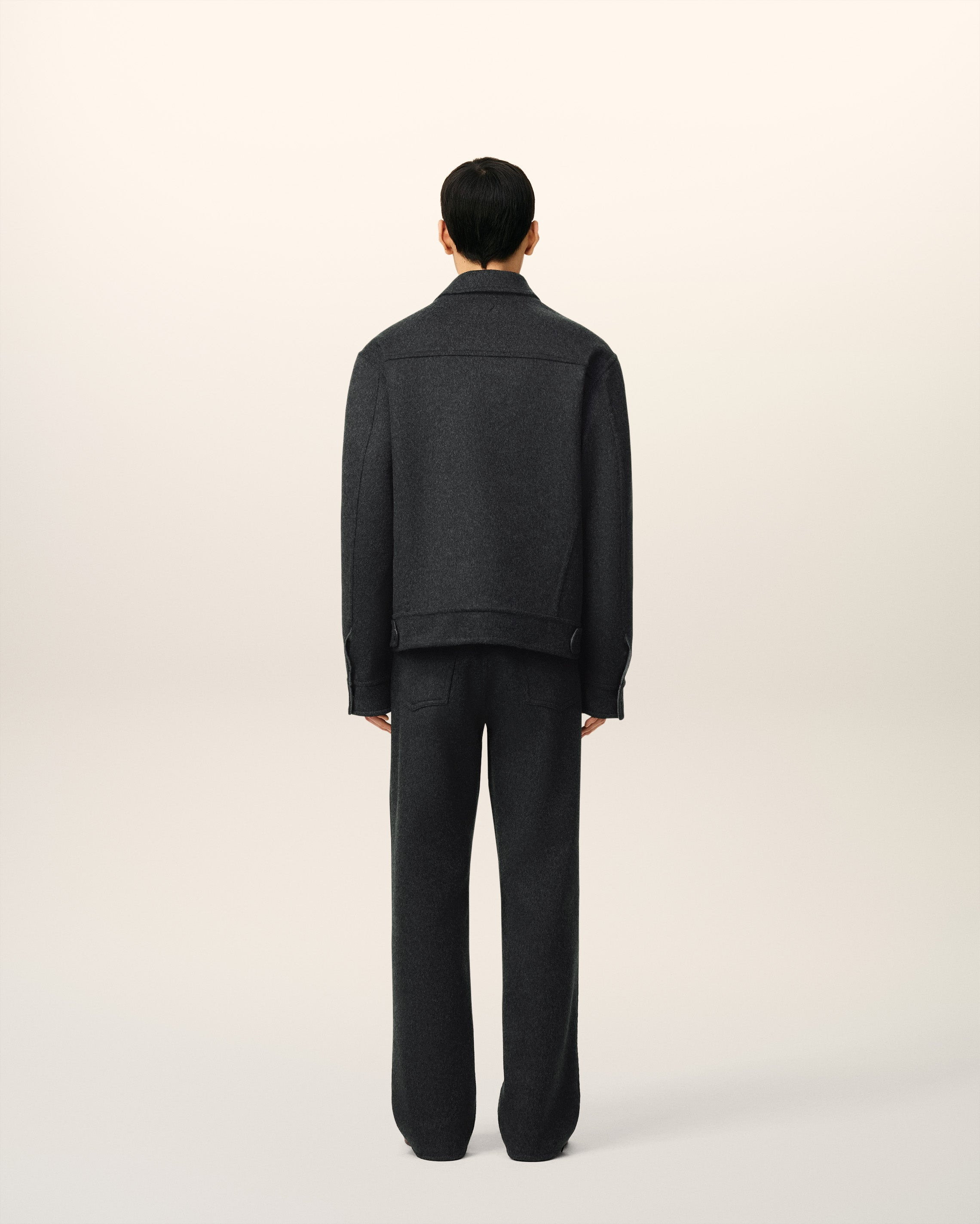 GREY WOOL TRUCKER JACKET - 5