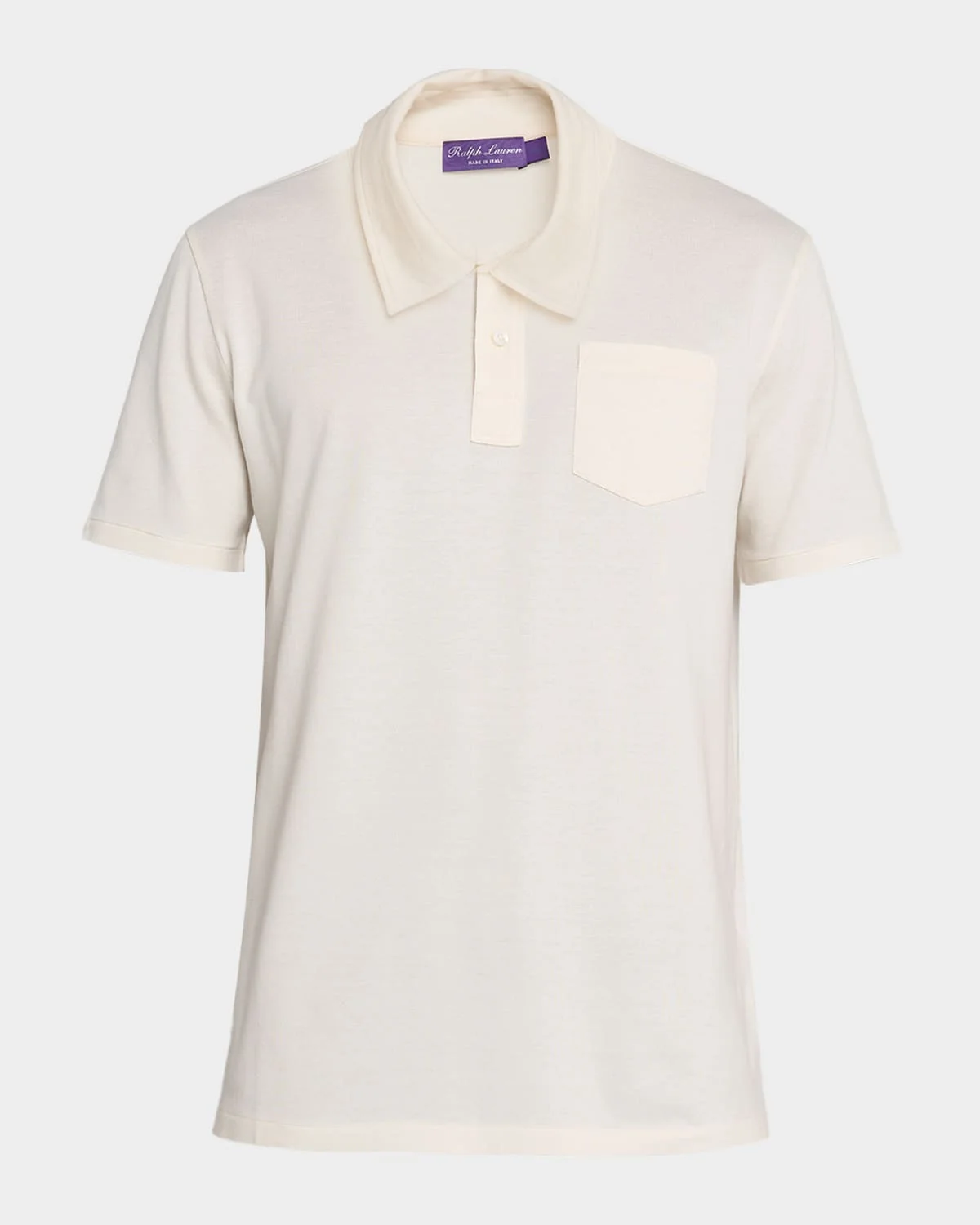 Cotton-Cashmere Piqué Polo Shirt - 1