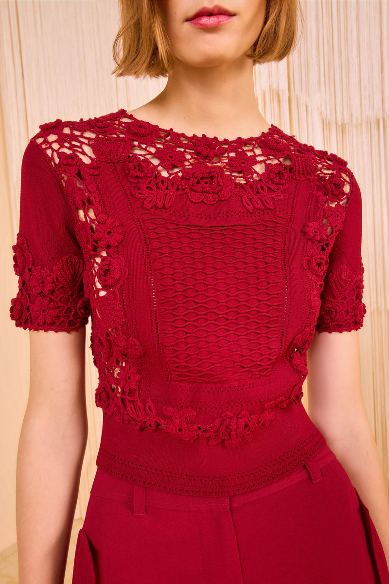 ULLA JOHNSON Stella Short Sleeve Knit Top outlook