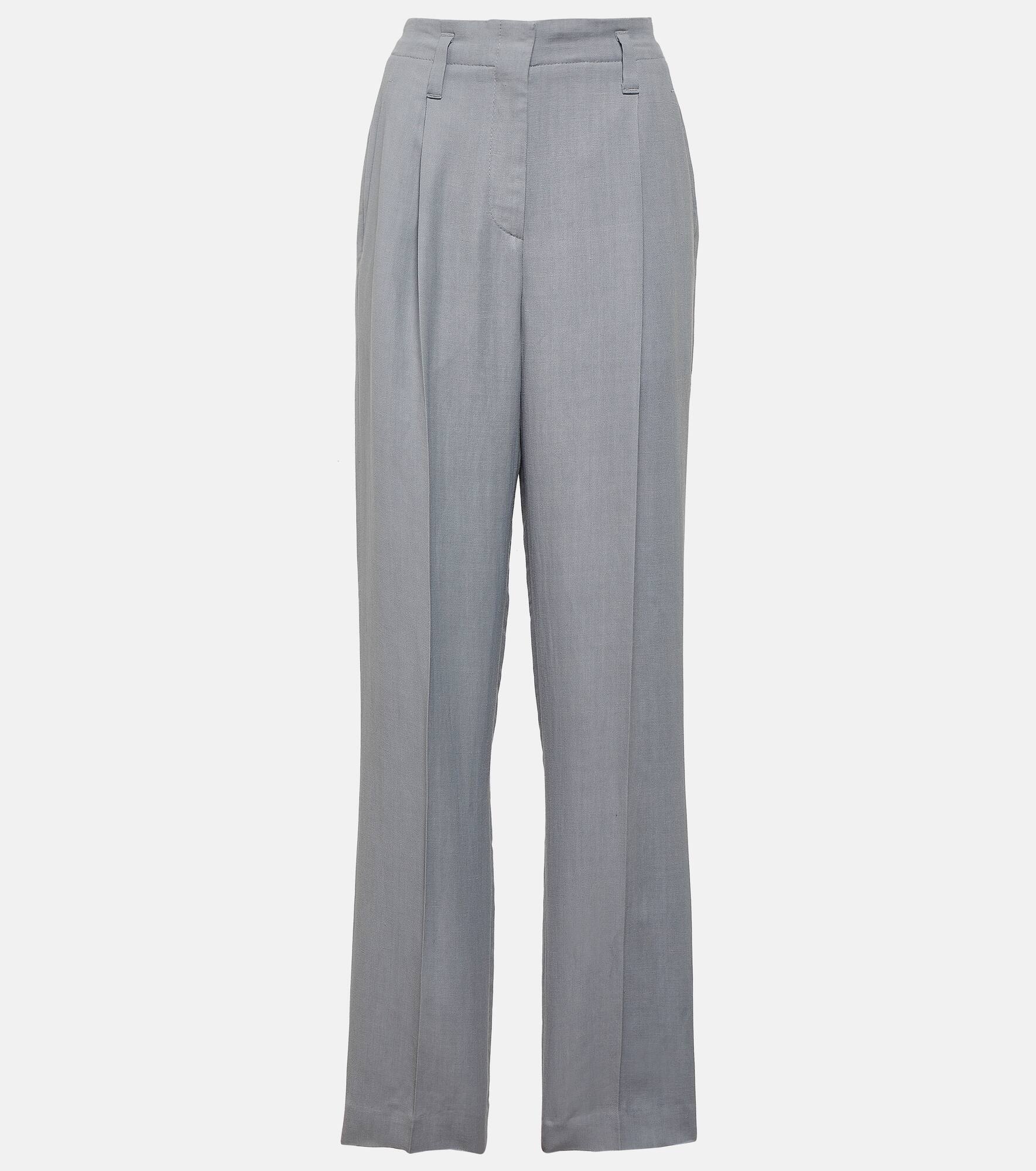 Mid-rise straight pants - 1