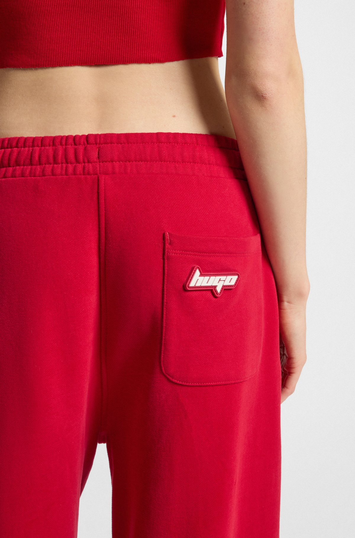 BAGGY-FIT TRACKSUIT BOTTOMS IN PEACHED COTTON - 5
