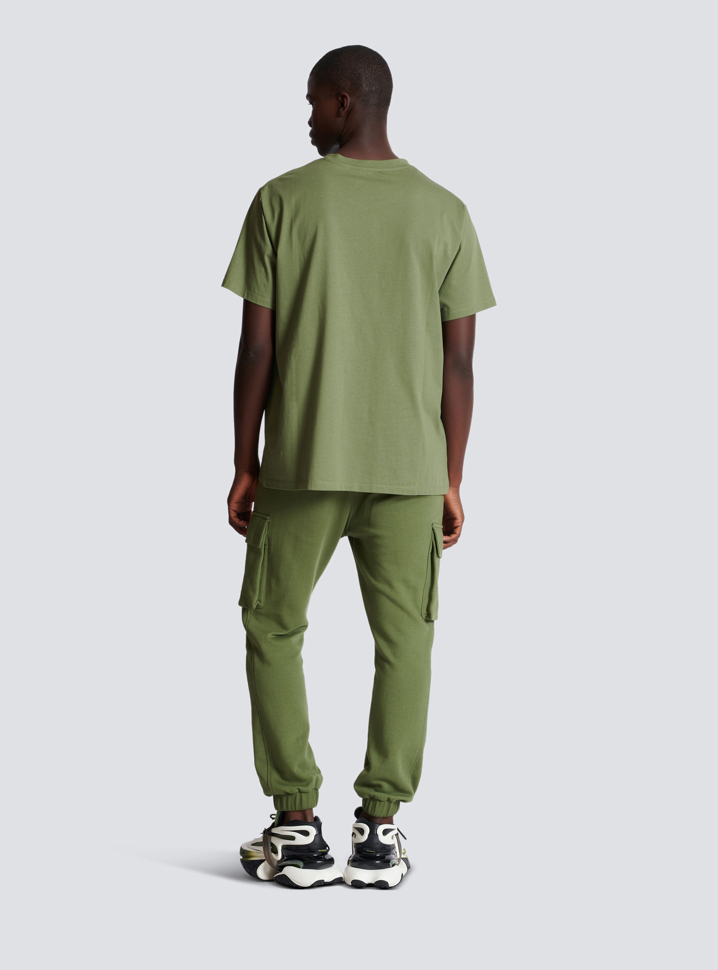 T-shirt with flocked Balmain Paris logo - 4