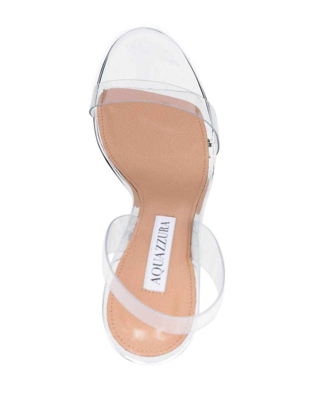 So Nude Plexi 105mm metallic sandals - 8