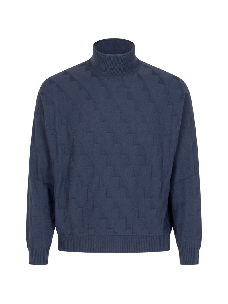 Icon textured roll-neck sweater 1