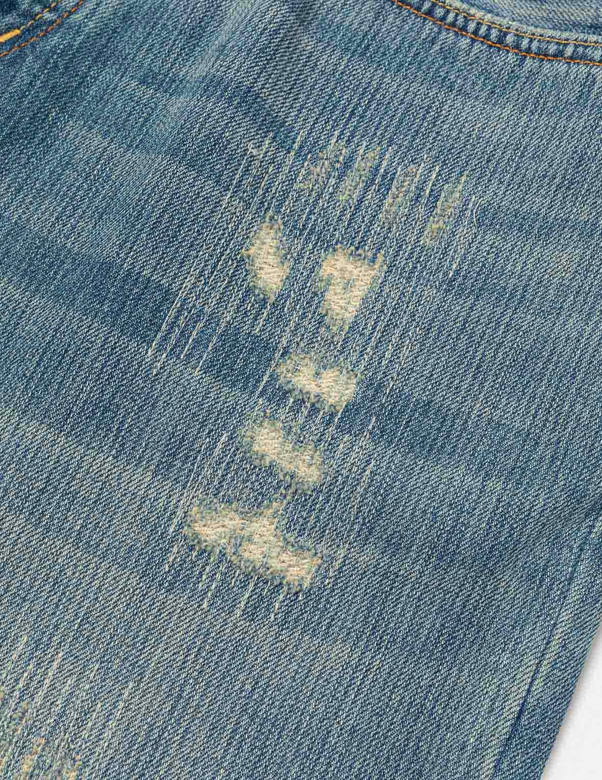 Seagull Print Regular Fit Denim Shorts - 6