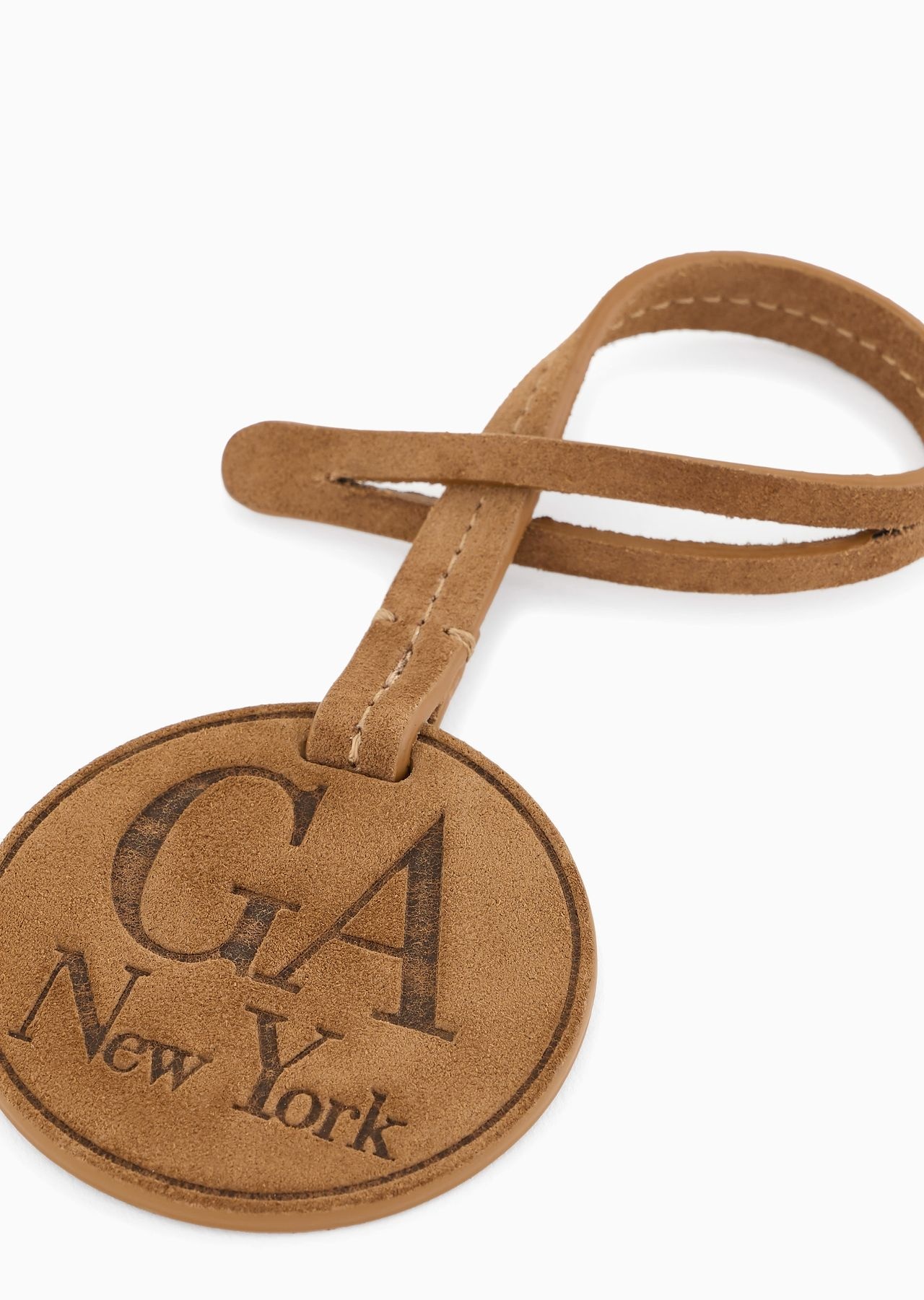 Suede charm with embossed logo - 2