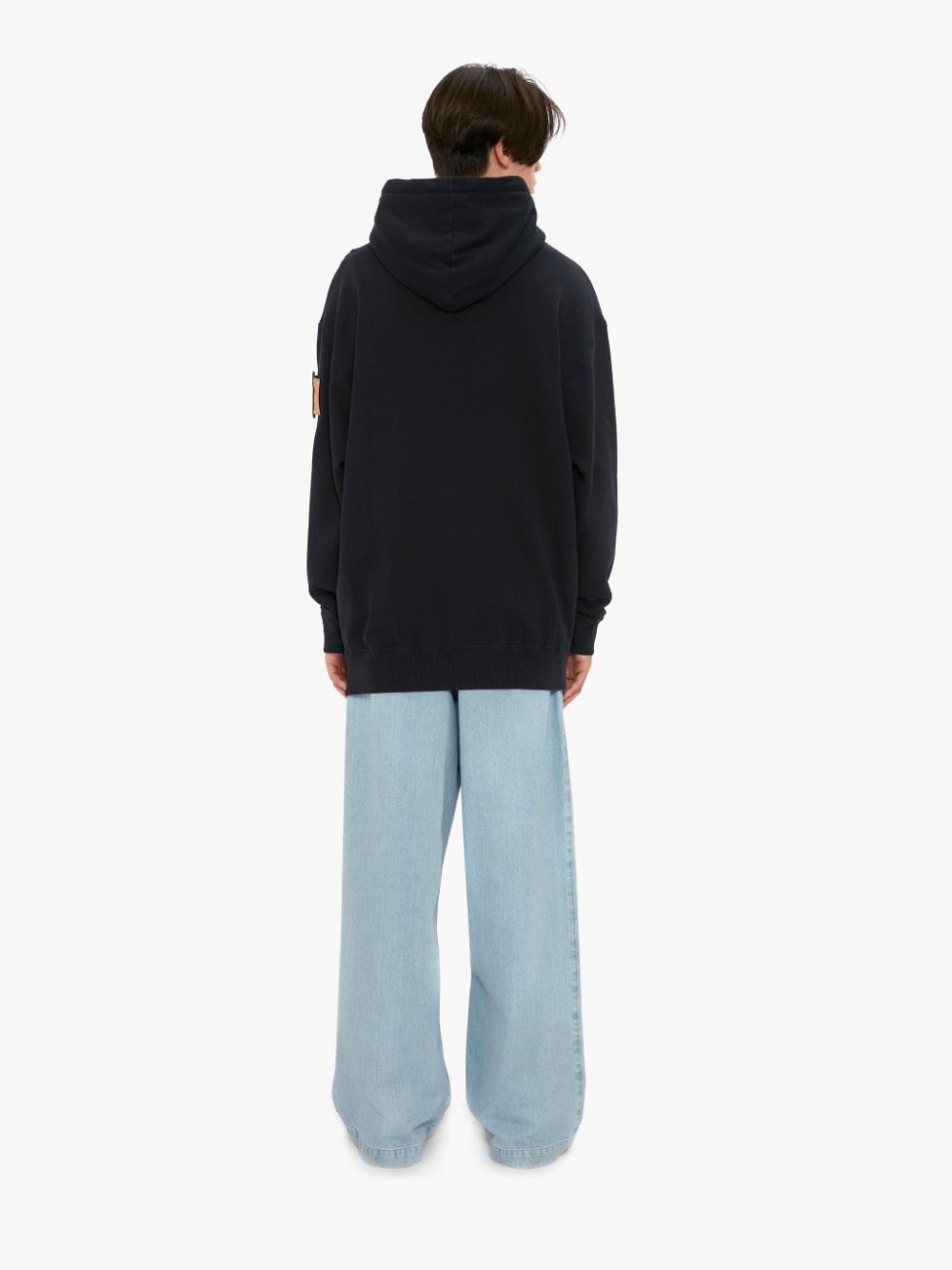 1 MONCLER X JW ANDERSON HOODIE WITH LEATHER PATCH - 4
