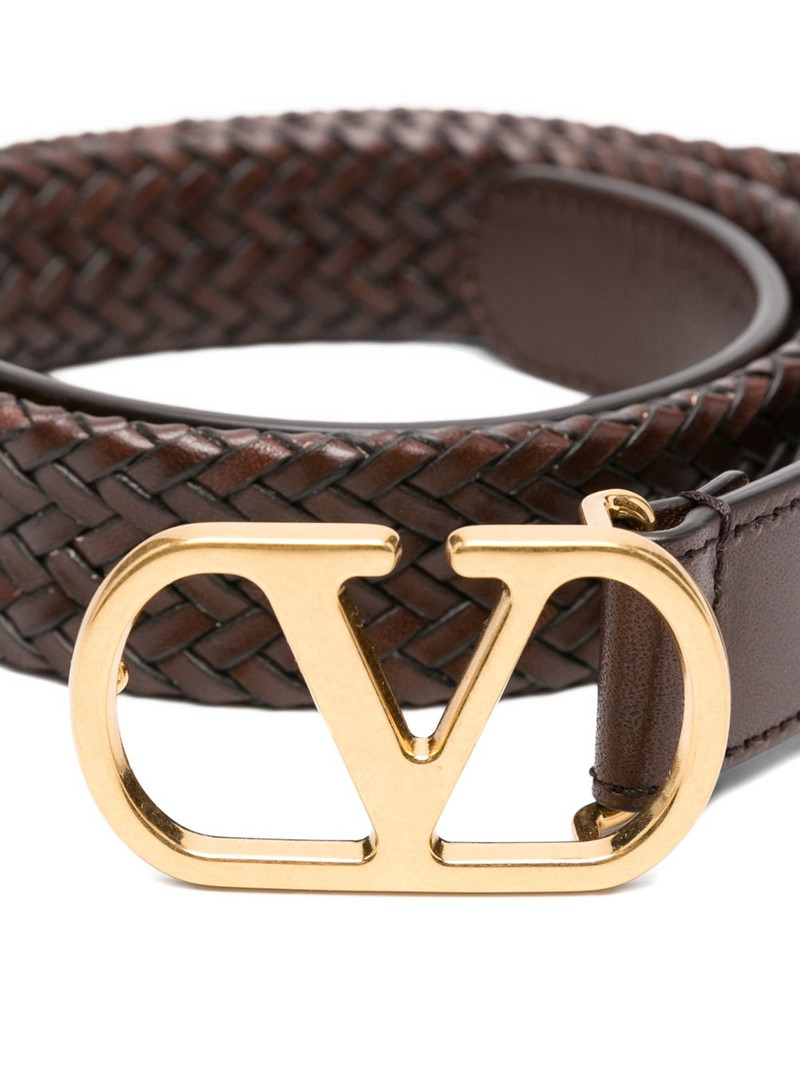 Valentino VLogo braided leather belt outlook