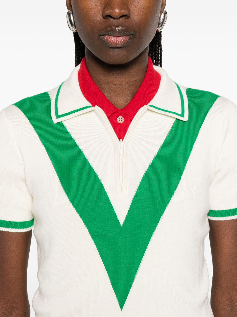 V-neck polo top 5