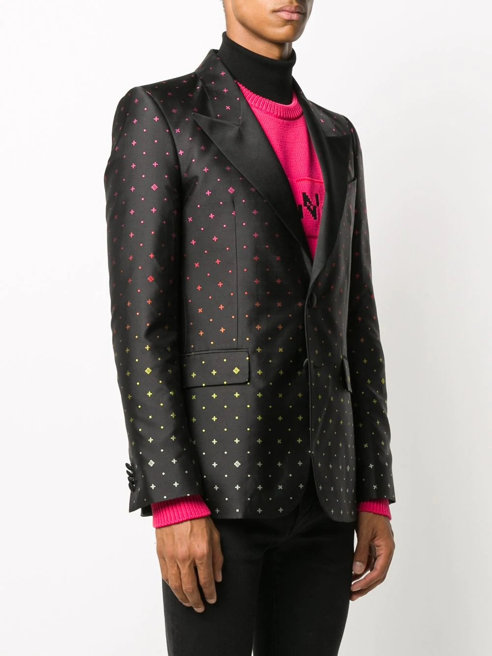 logo-print blazer - 3