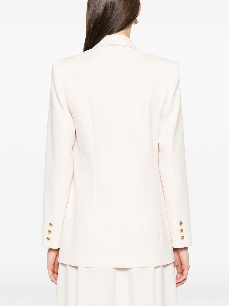 contrast-stitch crepe blazer 4