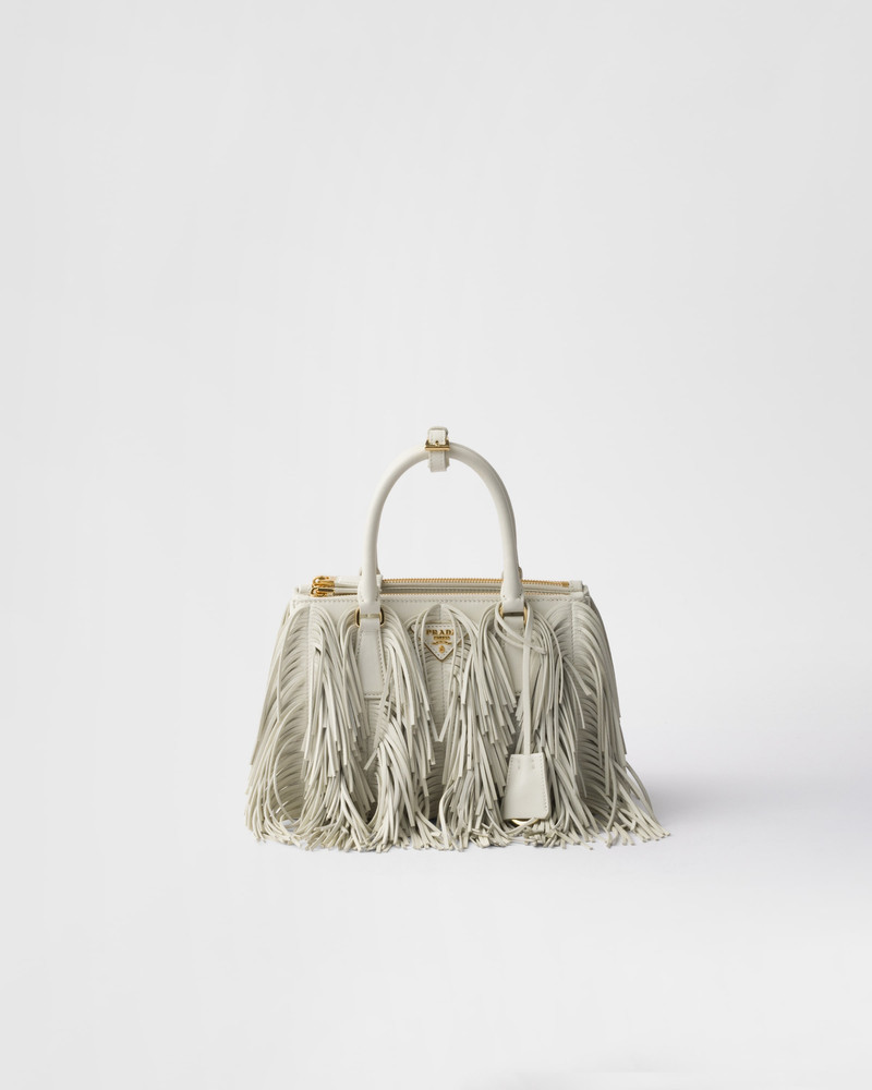Prada Galleria small leather bag with fringe 1