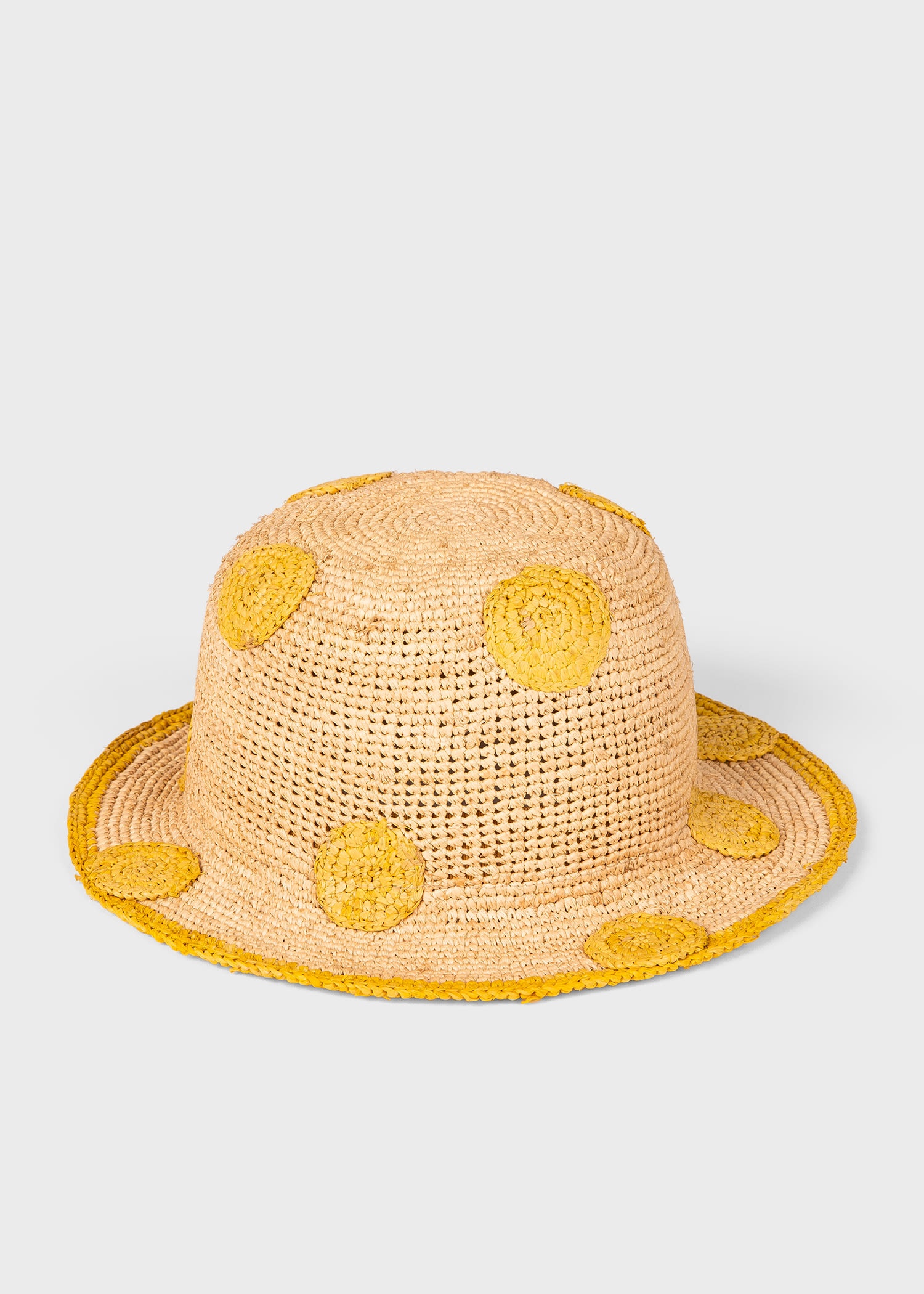 Polka Dot Raffia Sun Hat - 2