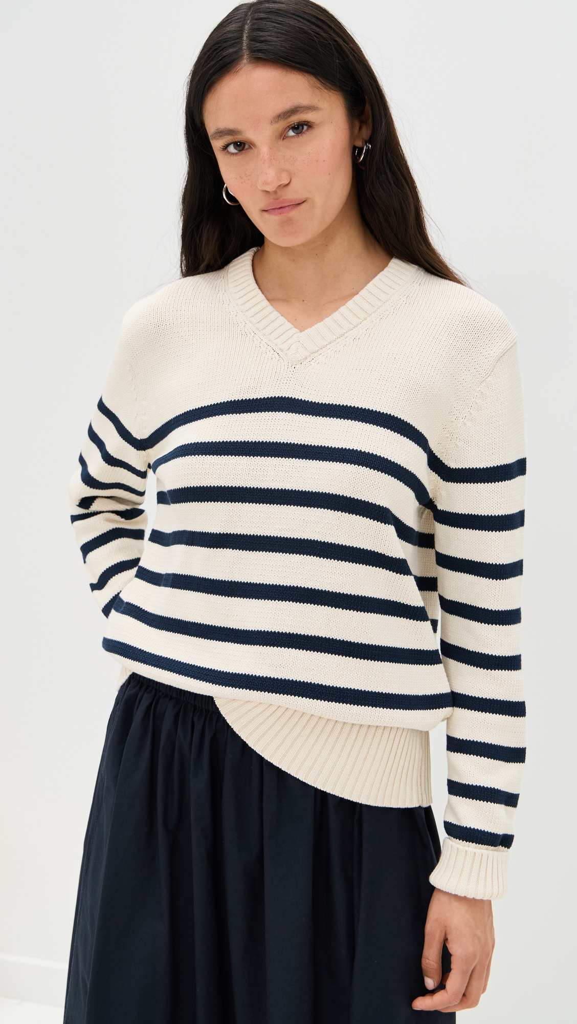 Cotton Kate V Neck Pullover - 2