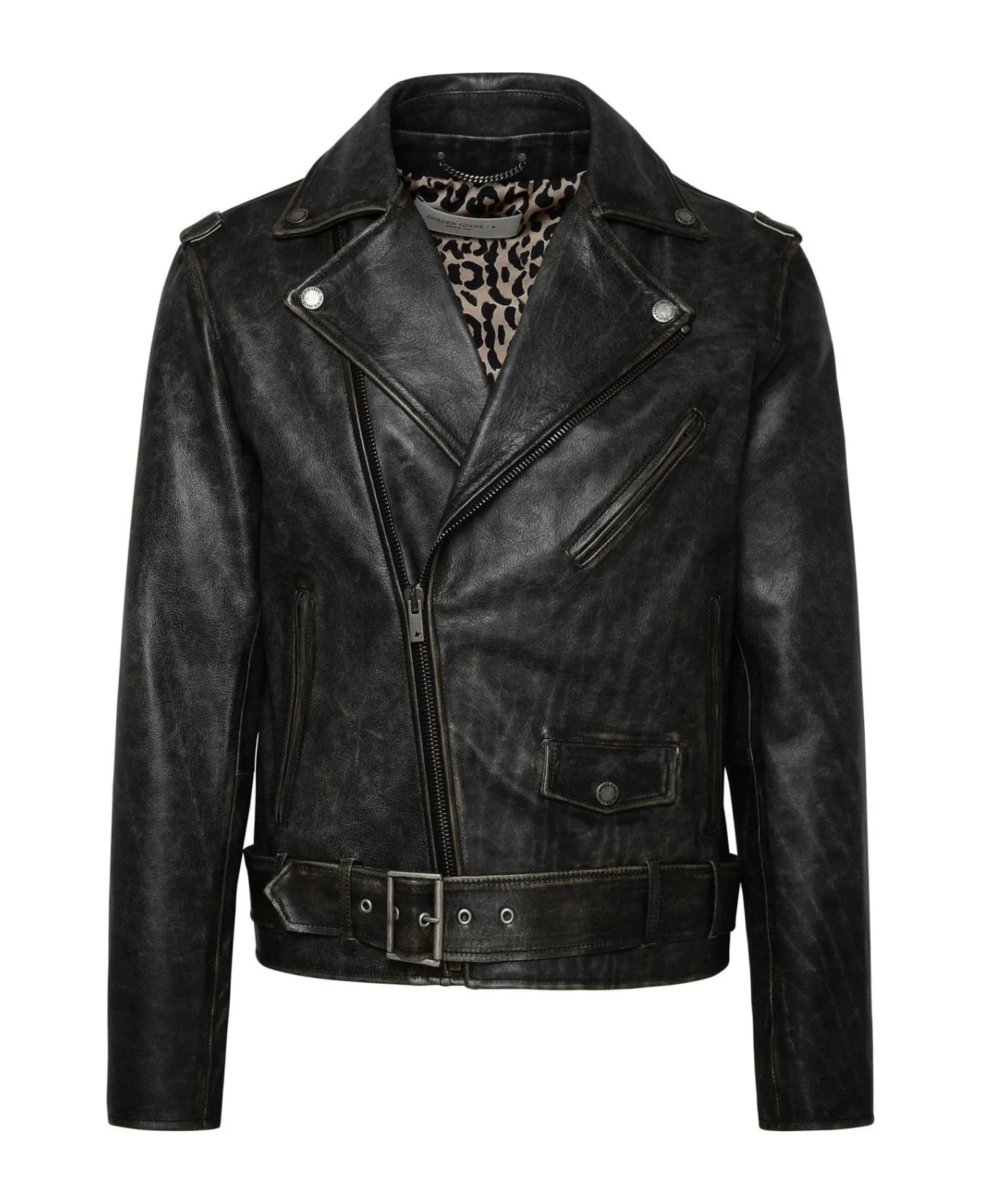 Leather Biker Jacket - 1