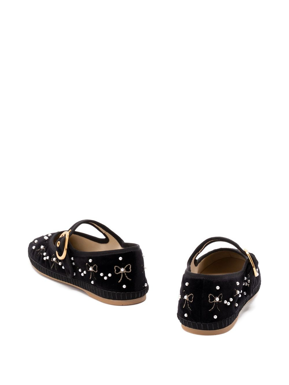 VLogo bow-embellished ballet flats - 3