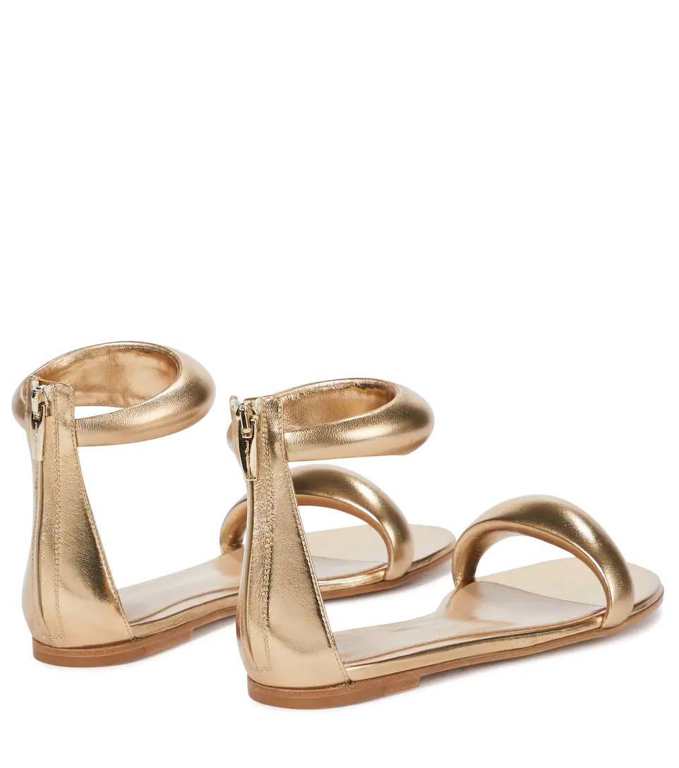 Bijoux metallic leather sandals - 3