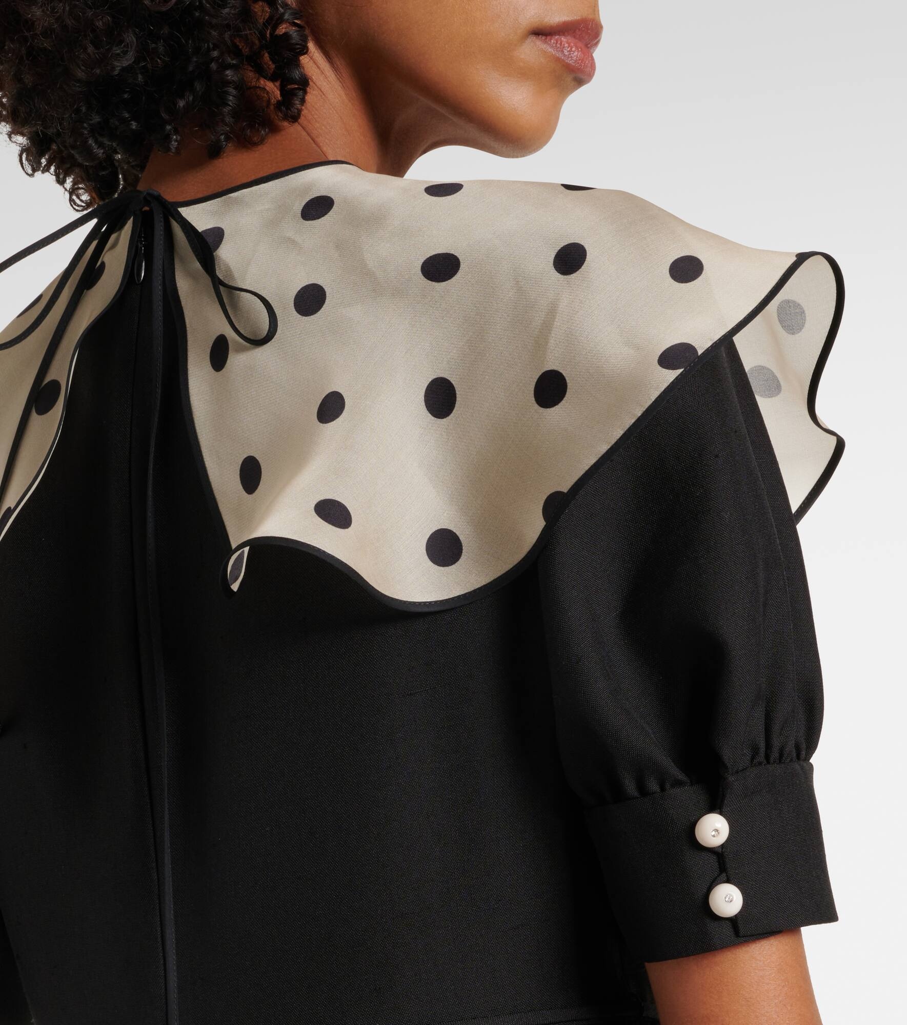 Polka dot silk minidress - 5